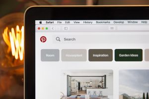 pinterest on a laptop, blog to pinterest workflow