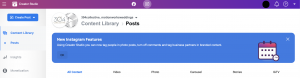 Instagram Creator Studio Dashboard