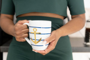 branding photography, close up of a coffee mug